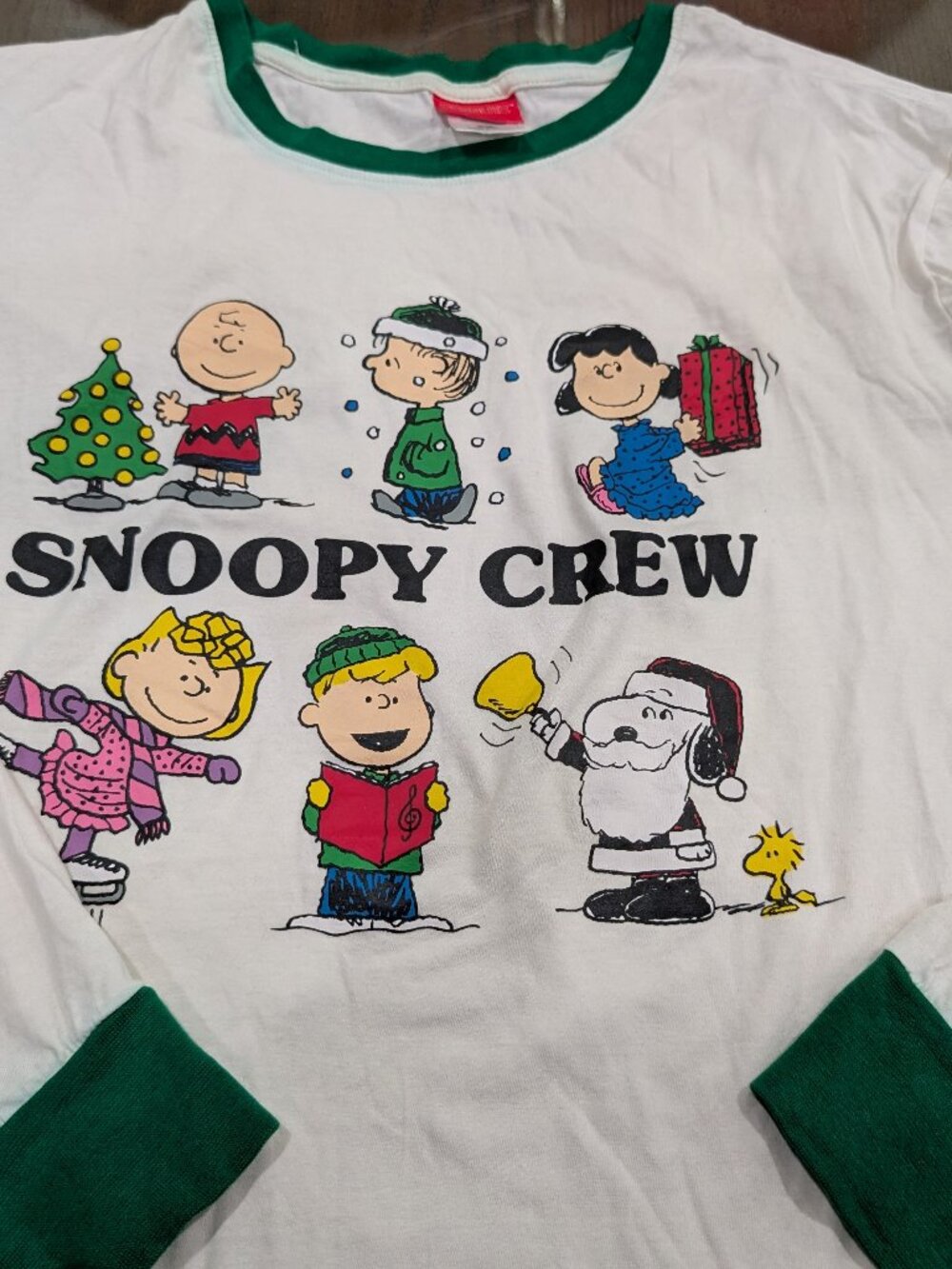 Snoopy oversized boyfriend fit large women's Christmas top